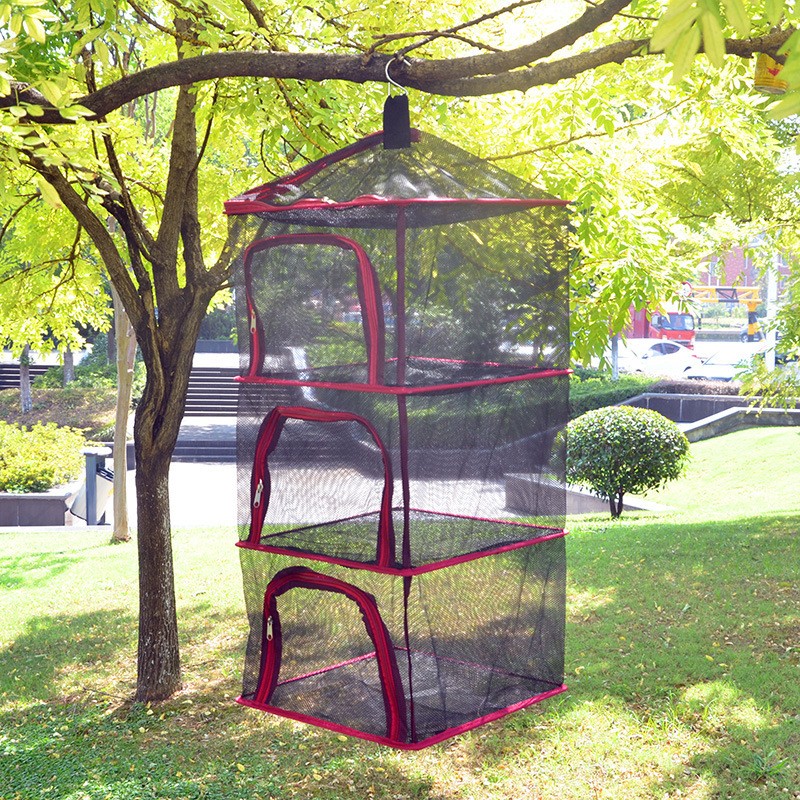 Outdoor Folding Square Hanging Network – Portable Mesh Storage for Camping & Home