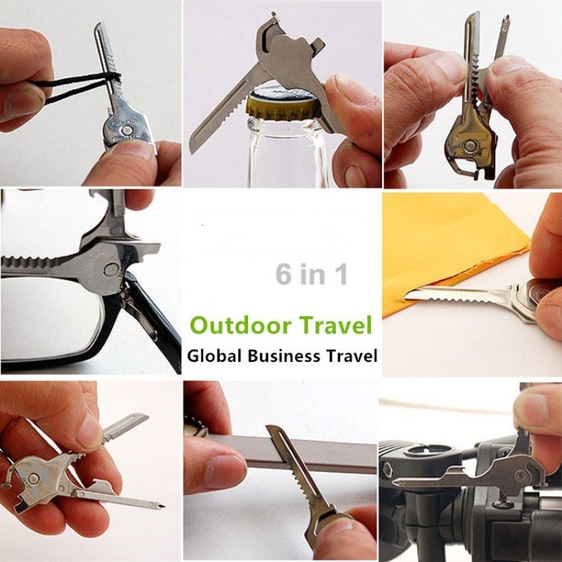 Swiss Technology 6-in-1 Key Knife – Portable Multi-Tool Gadget