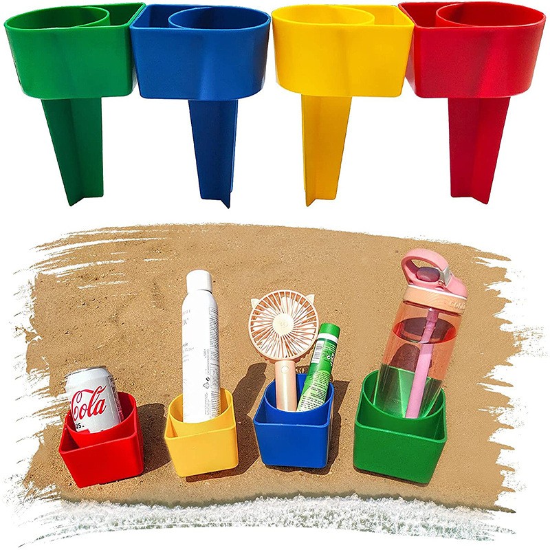 Beach Canopy Drink & Phone Holder – Outdoor Plastic Camping Rack