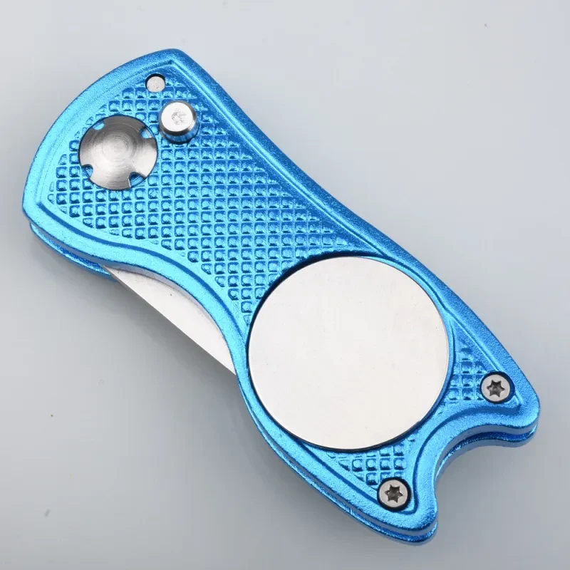 Golf Divot Repair Tool – Metal Fork with Aluminum Handle & Marker