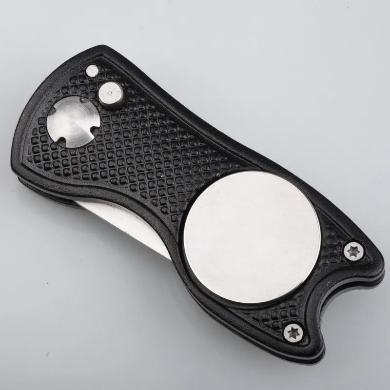 Golf Divot Repair Tool – Metal Fork with Aluminum Handle & Marker