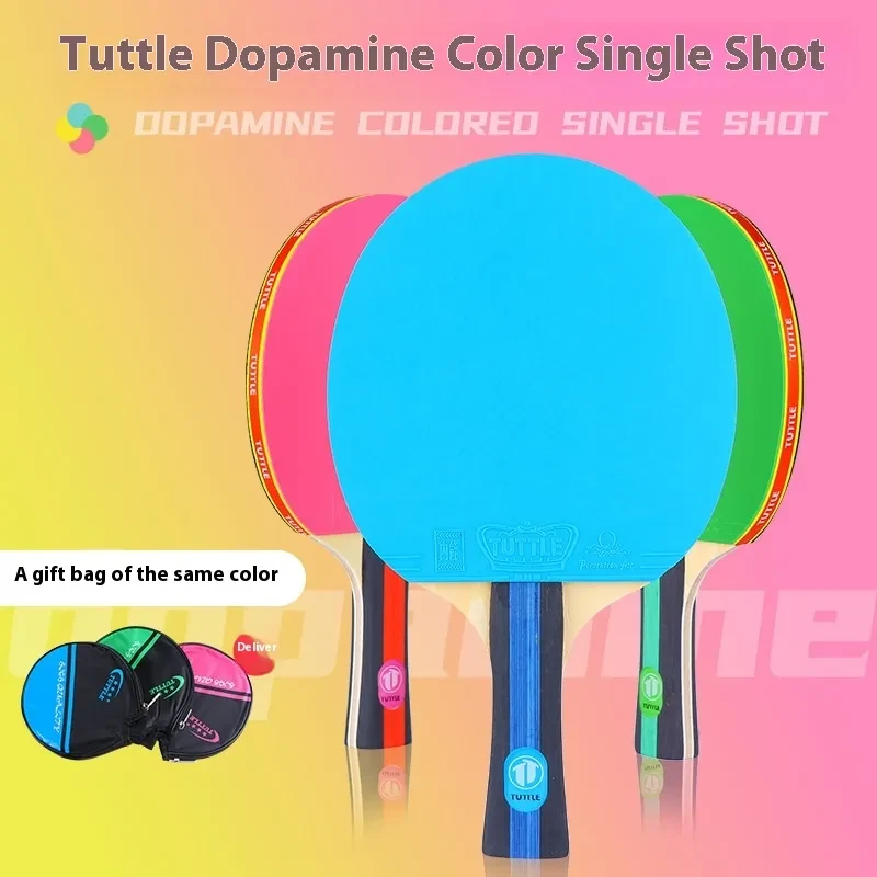 Pure Wood Table Tennis Racket with Bag – Long Handle, Pro Quality