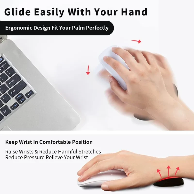 Ergonomic Silicone Mouse Wrist Rest Pad – Non-Slip Support for Office & Gaming