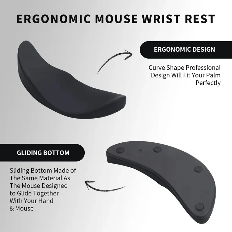 Ergonomic Silicone Mouse Wrist Rest Pad – Non-Slip Support for Office & Gaming