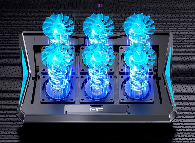 Foldable Laptop Cooling Pad with 6 Fans – USB Powered Radiator Stand