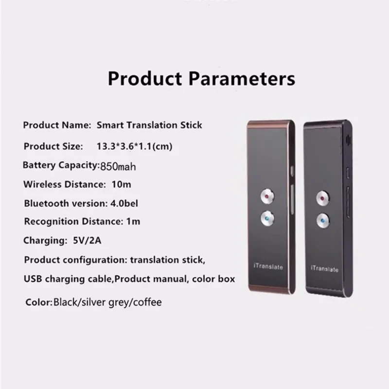 Smart Voice Translator – 30+ Languages, Real-Time Bluetooth Device