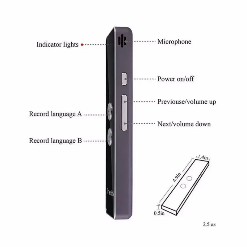 Smart Voice Translator – 30+ Languages, Real-Time Bluetooth Device