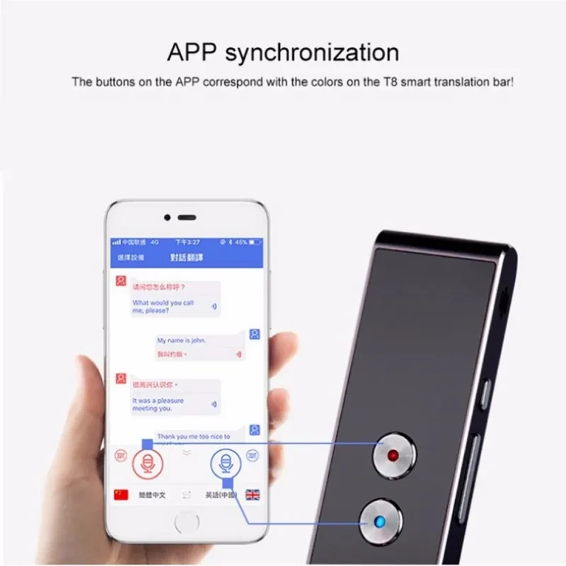 Smart Voice Translator – 30+ Languages, Real-Time Bluetooth Device