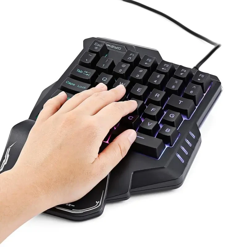 One-Handed RGB Gaming Keyboard – Mini Mechanical Keypad for PC Gamers