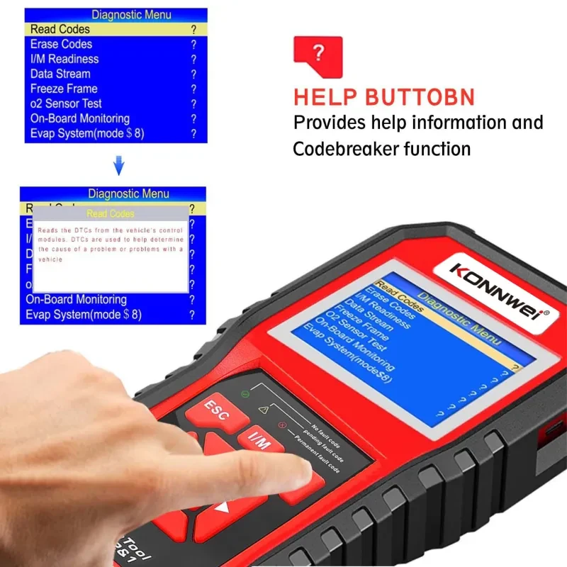 KW850 OBD2 Code Reader – CAN BUS Car Diagnostic Fault Scanner