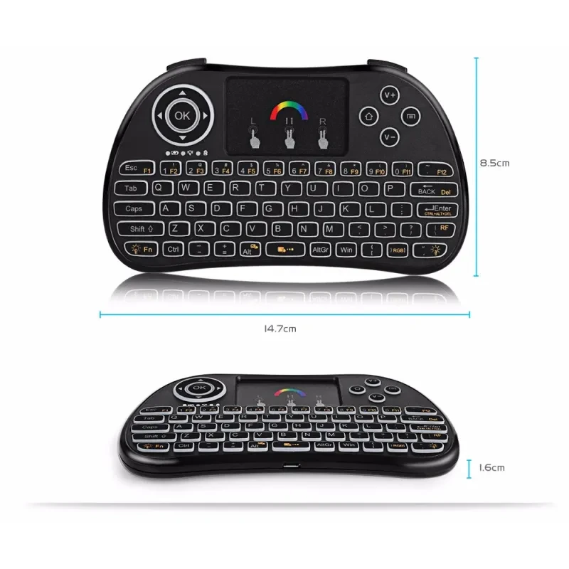 H9 Wireless Backlit Touch Keyboard – Mini Remote Control Keypad