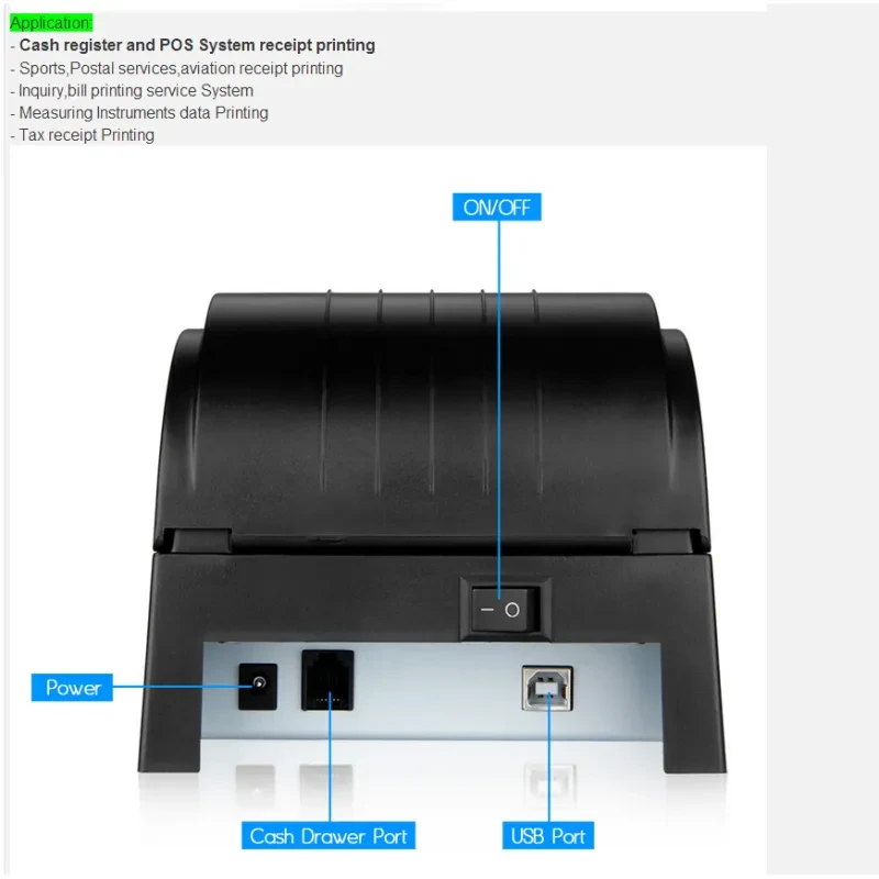 Thermal Receipt Printer – USB Small Ticket Printer