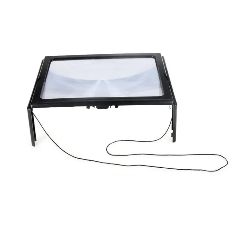 Full-Page LED Magnifying Glass – A4 Desktop Magnifier for Elders