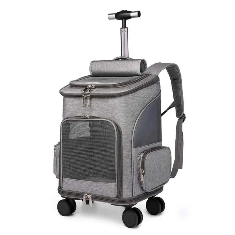 Portable Cat & Dog Backpack with Wheels