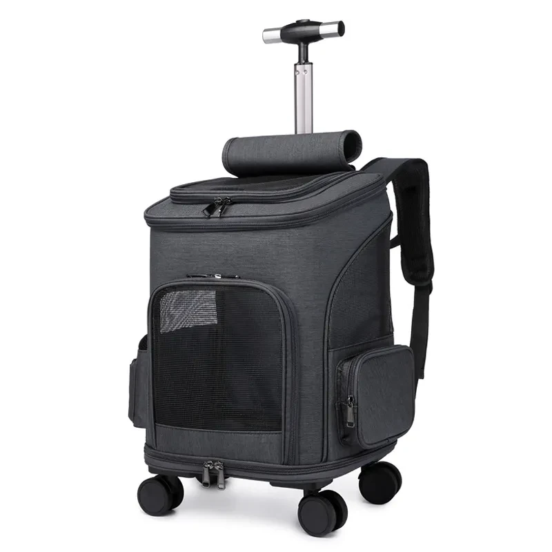 Portable Cat & Dog Backpack with Wheels