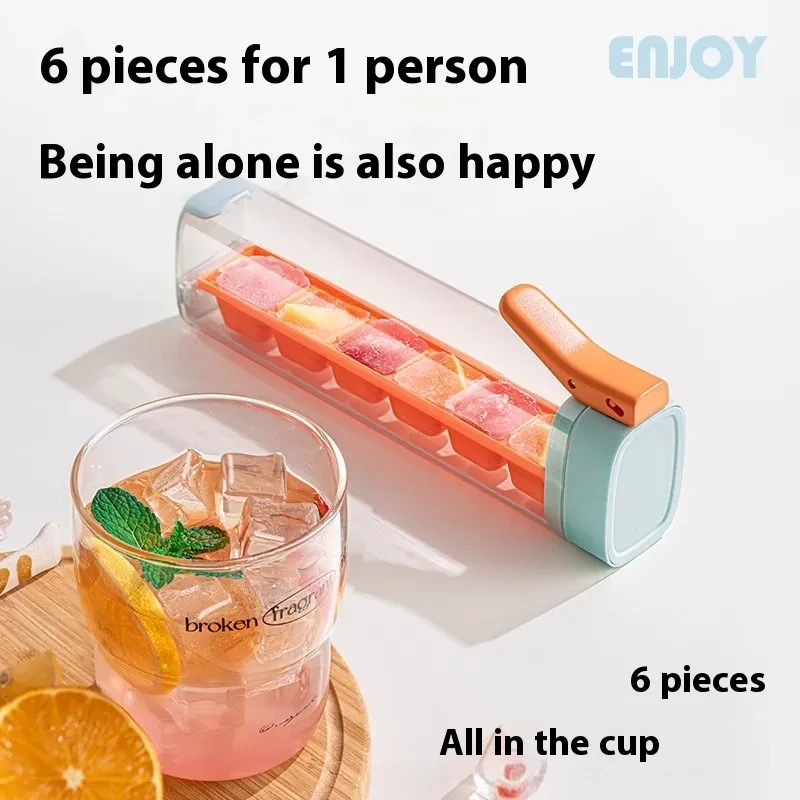 One-Touch Ice Cube Tray with Storage Box – Food Grade Ice Maker