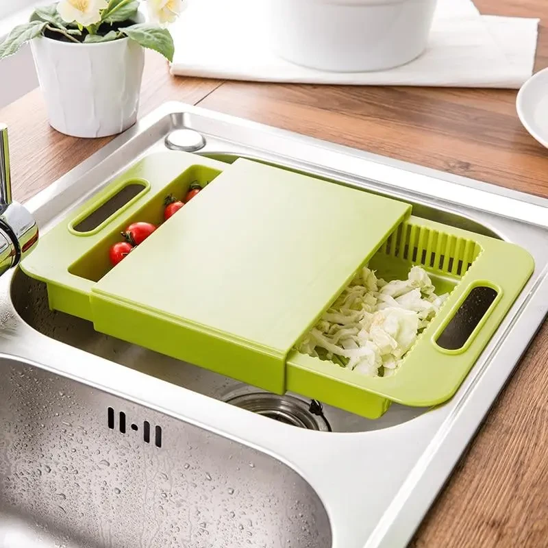 Multifunction Chopping Board with Drain Basket