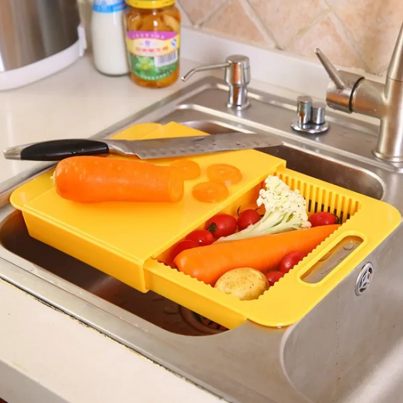 Multifunction Chopping Board with Drain Basket