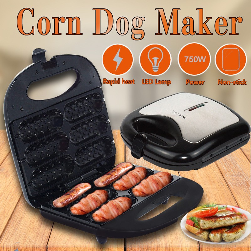 Electric Hot Dog Roaster – Non-Stick Sausage Frying Machine 750W