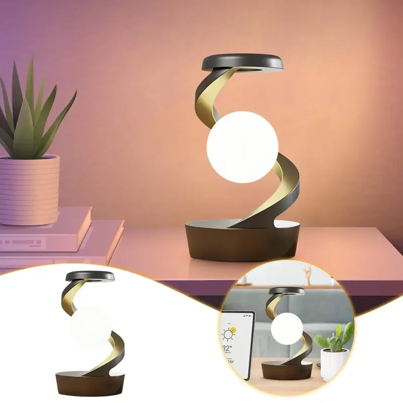 Rotating Moon Desk Lamp β Wireless Charging & Sensor Control
