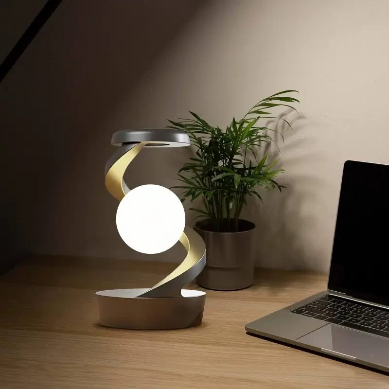 Rotating Moon Desk Lamp β Wireless Charging & Sensor Control