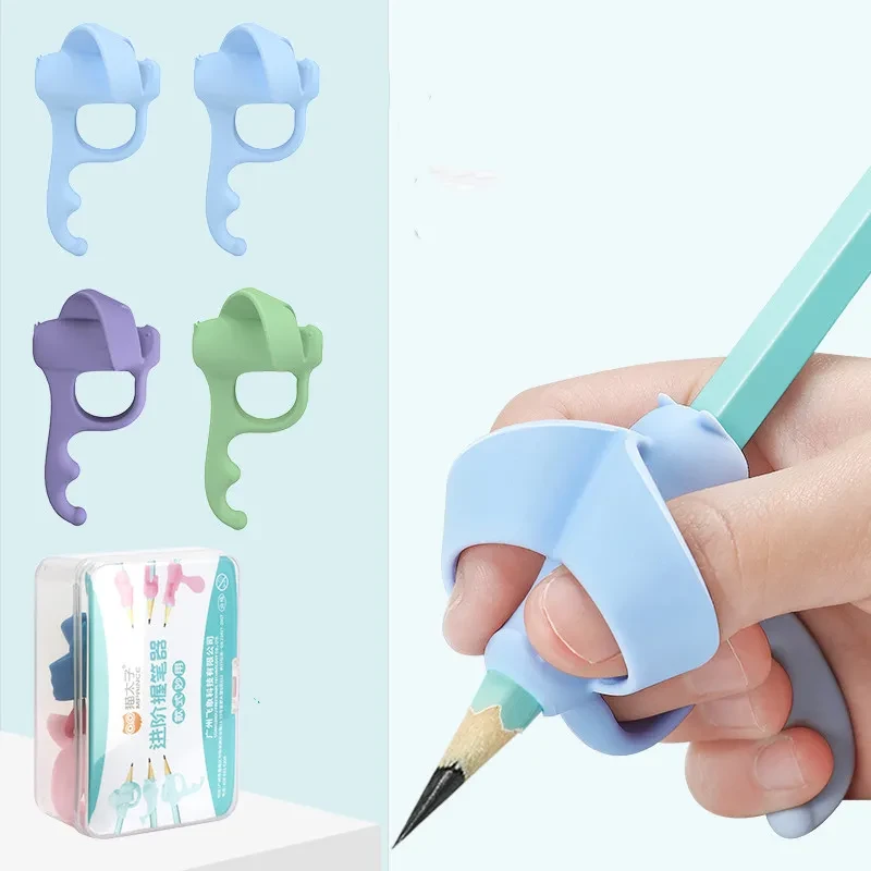 Silicone Writing Grip Trainer – 4-Pack Student Pen Holders