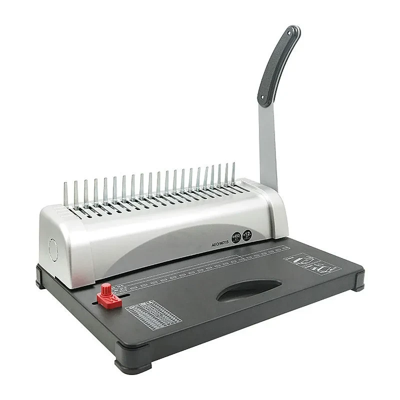 A4 21-Hole Manual Binding Machine – Clamp Strip & Comb Punch