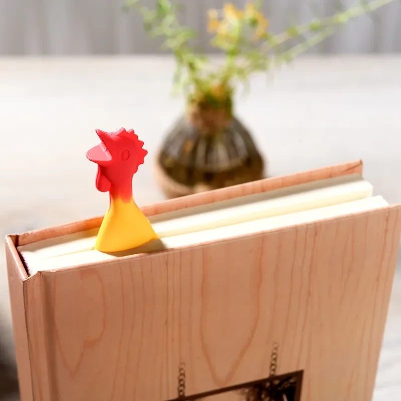 Funny Screaming Chicken Bookmark – Creative Silicone Page Holder