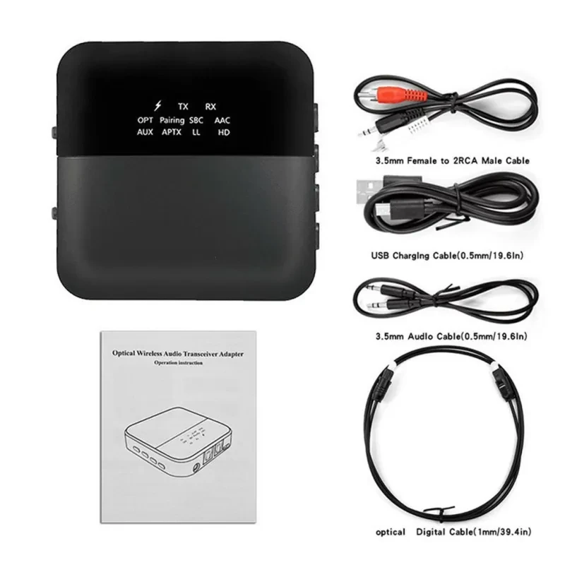 B20 Bluetooth 5.0 Adapter – 2-in-1 Transmitter & Receiver, aptX HD