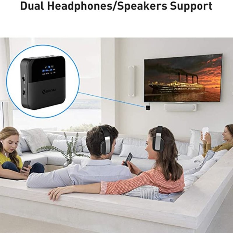 B20 Bluetooth 5.0 Adapter – 2-in-1 Transmitter & Receiver, aptX HD