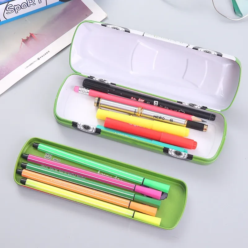 Cartoon Car-Shaped Metal Pencil Case