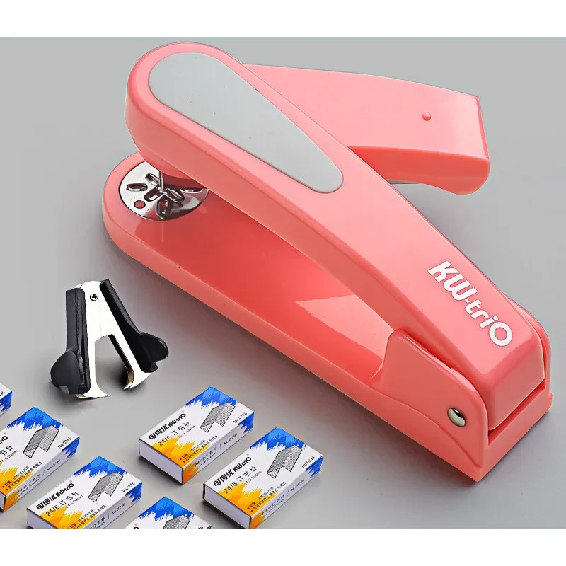 360° Rotatable Stapler for Students with Staple Remover