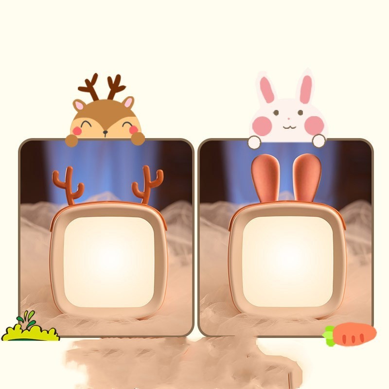 Cartoon LED Night Light – Soft Dimming Eye Protection for Kids