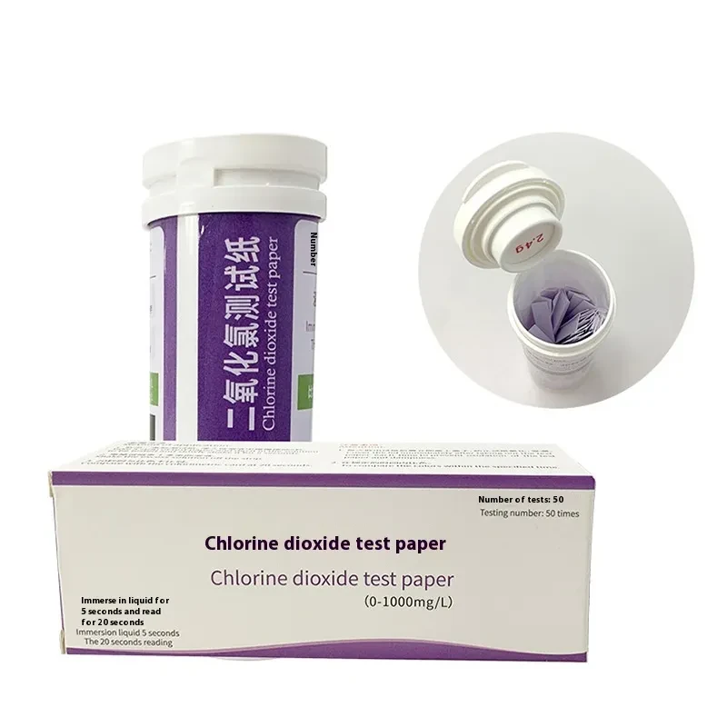 Fast Water Test Strips – 50PCS Chlorine Dioxide Detector Kit