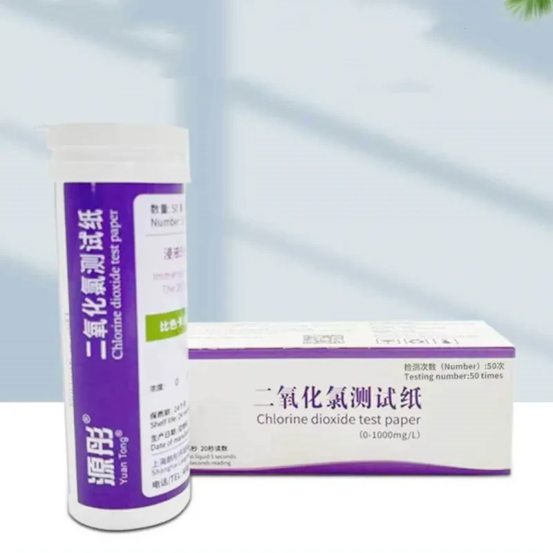 Fast Water Test Strips – 50PCS Chlorine Dioxide Detector Kit