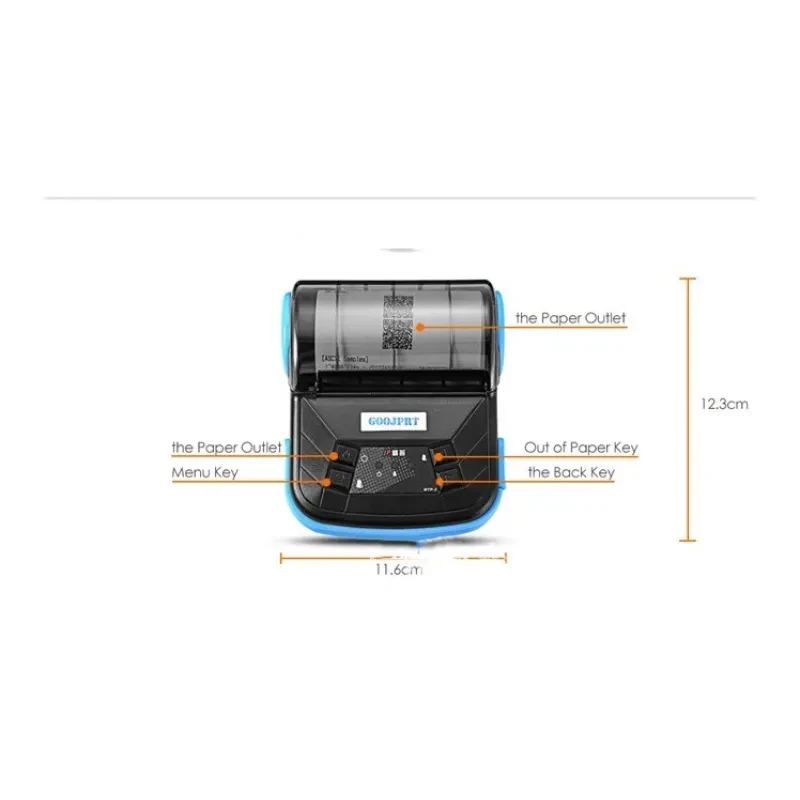 80mm Bluetooth Thermal Printer – Wireless Handheld Bill & Receipt Printer