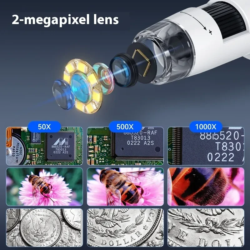 1000X Digital Microscope with Screen – HD Zoom for Phone Repair
