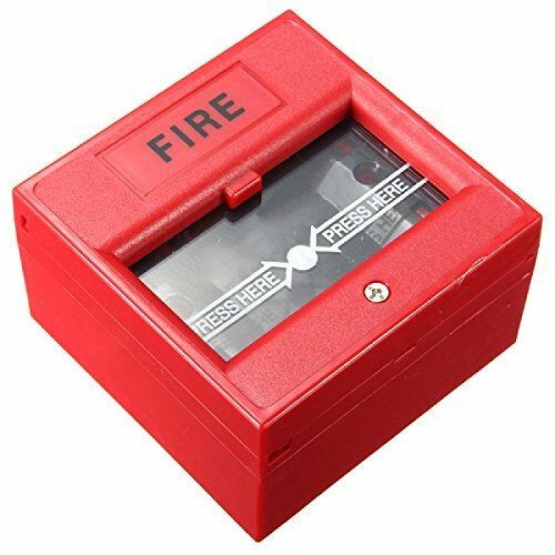 Wired Emergency Break Glass Fire Alarm Button – 24V Safety Trigger