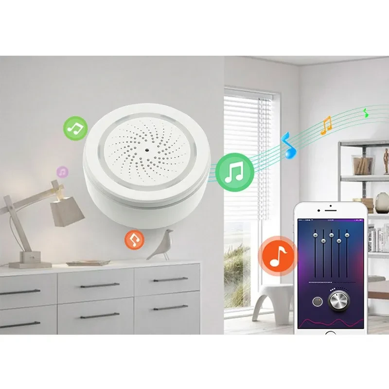 WiFi Smart Wireless Alarm Siren – Sound & Light Home Security System