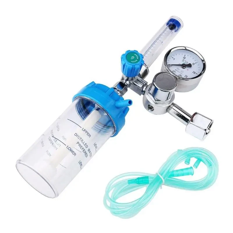 Oxygen Pressure Regulator – Zinc Alloy Valve with Gauge & Inhaler