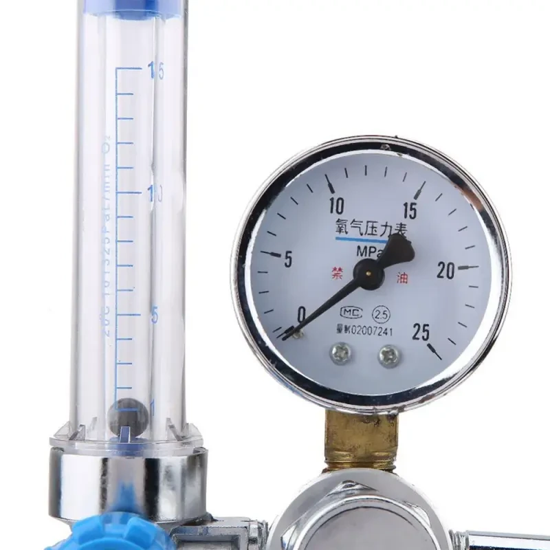 Oxygen Pressure Regulator – Zinc Alloy Valve with Gauge & Inhaler