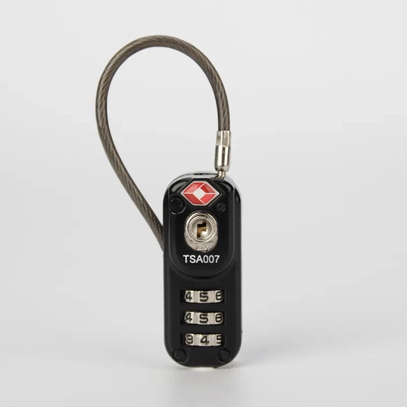 TSA Customs Code Padlock – Zinc Alloy Cable Lock for Luggage & Travel