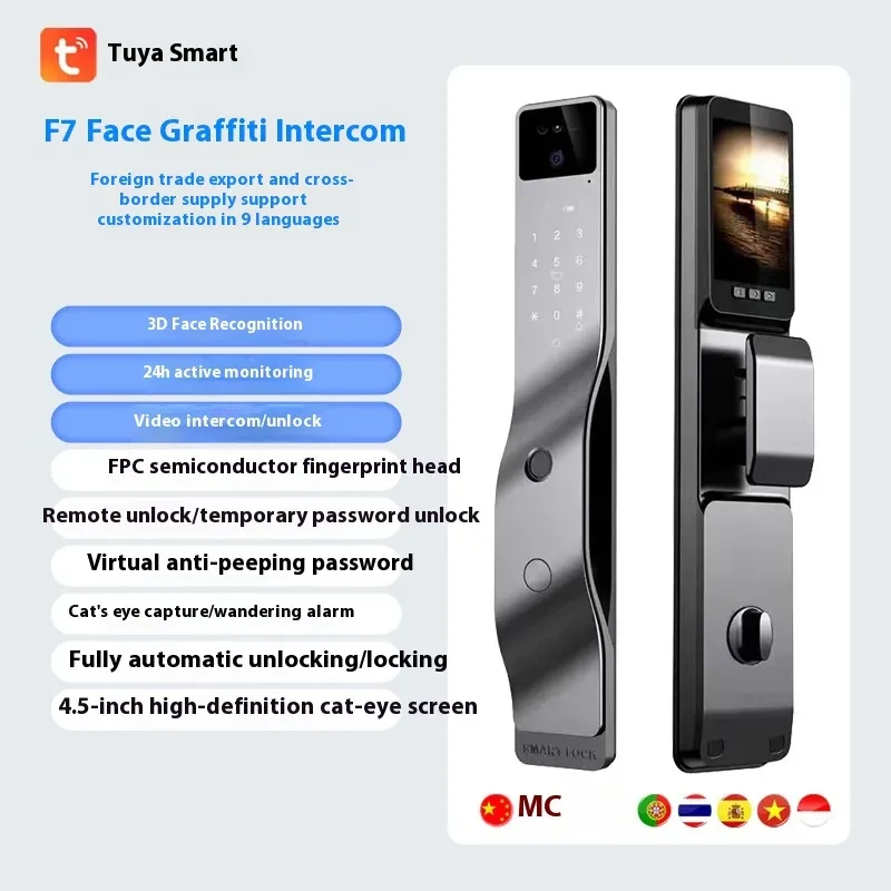 Face Recognition Fingerprint Smart Door Lock with Password Access