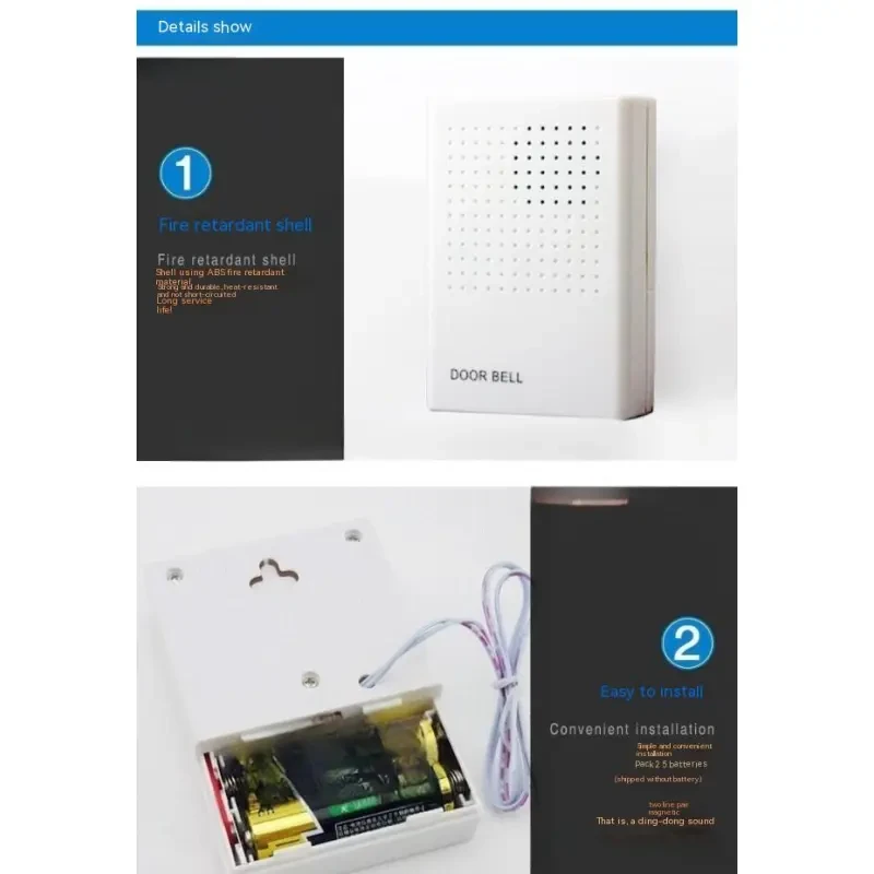 Wired Dingdong Doorbell – Battery-Mounted Access Control Unit