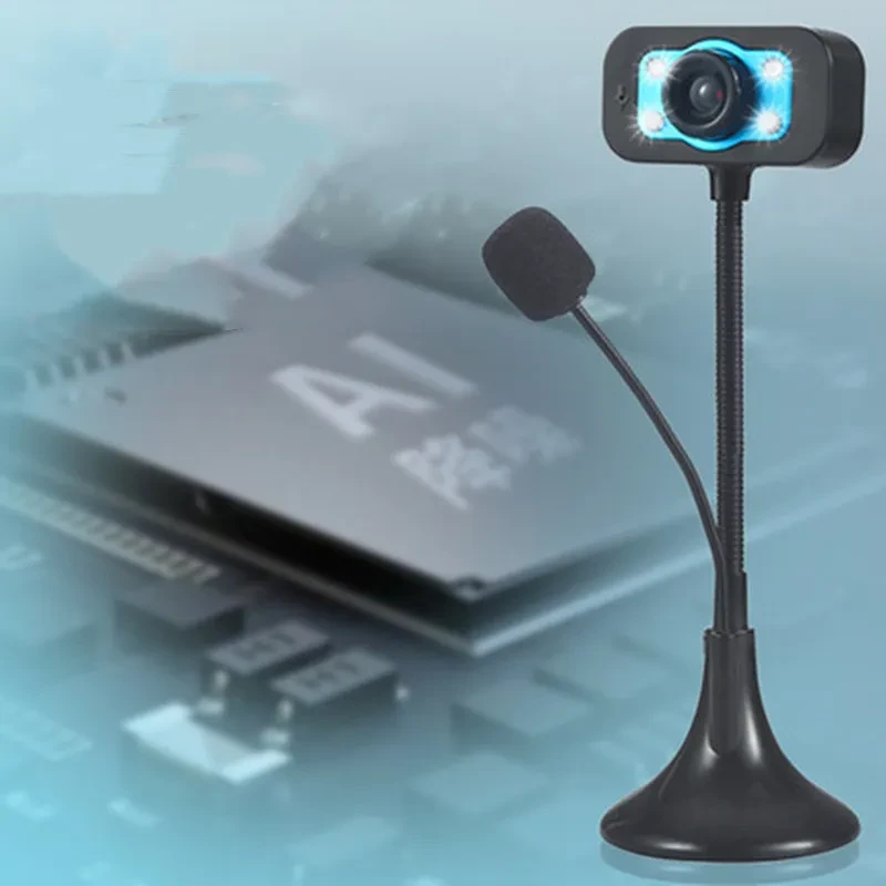 HD USB Webcam A8 – 8MP Drive-Free Digital Camera with Mic & Night View