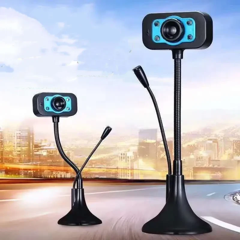 HD USB Webcam A8 – 8MP Drive-Free Digital Camera with Mic & Night View