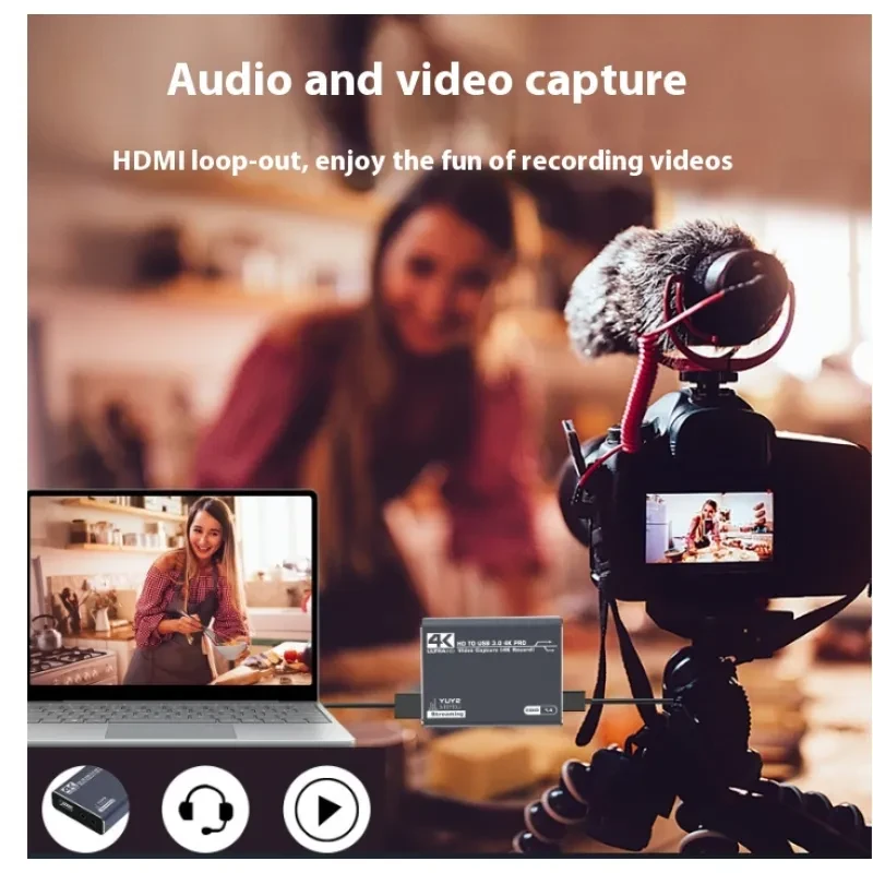 4K HDMI Video Capture Card – USB 3.0, 1080P 60FPS Game Recorder
