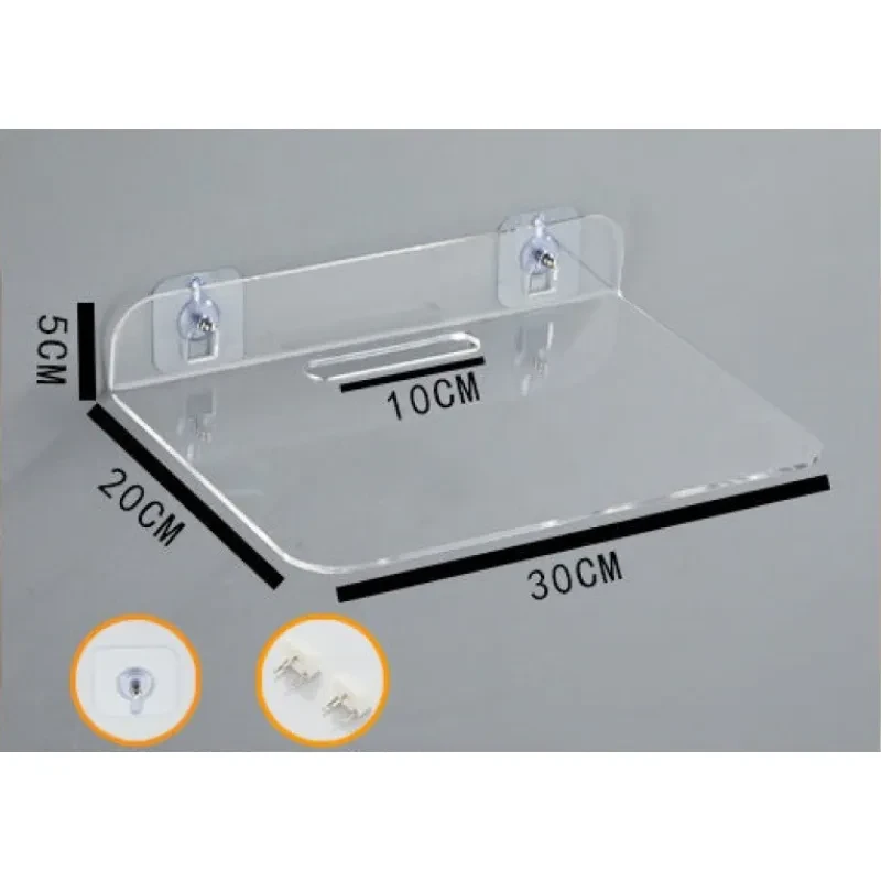Acrylic Wall Mount Camera Bracket – No-Drill Right Angle Shelf