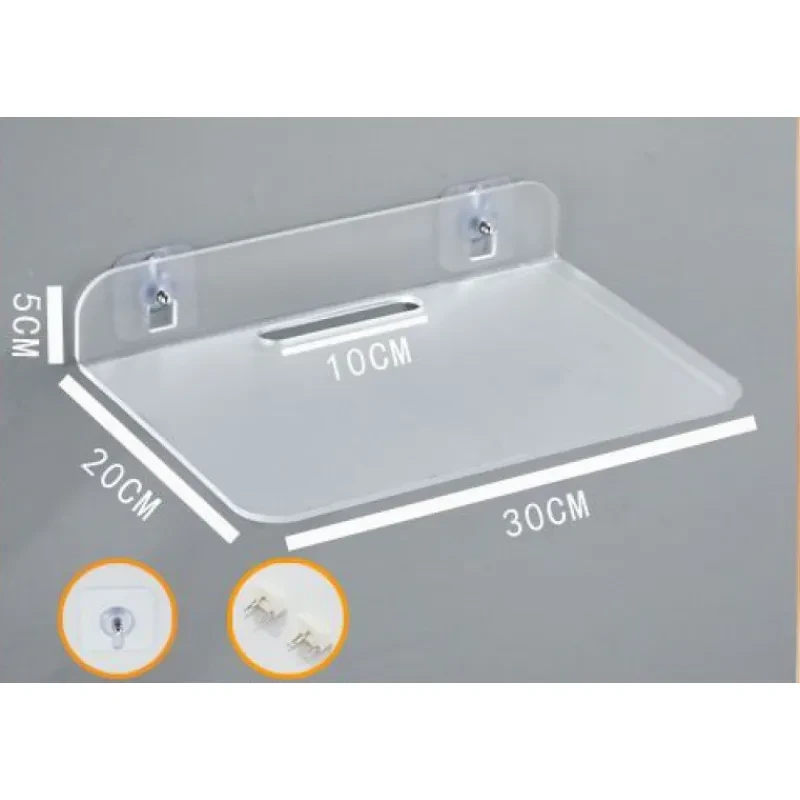 Acrylic Wall Mount Camera Bracket – No-Drill Right Angle Shelf