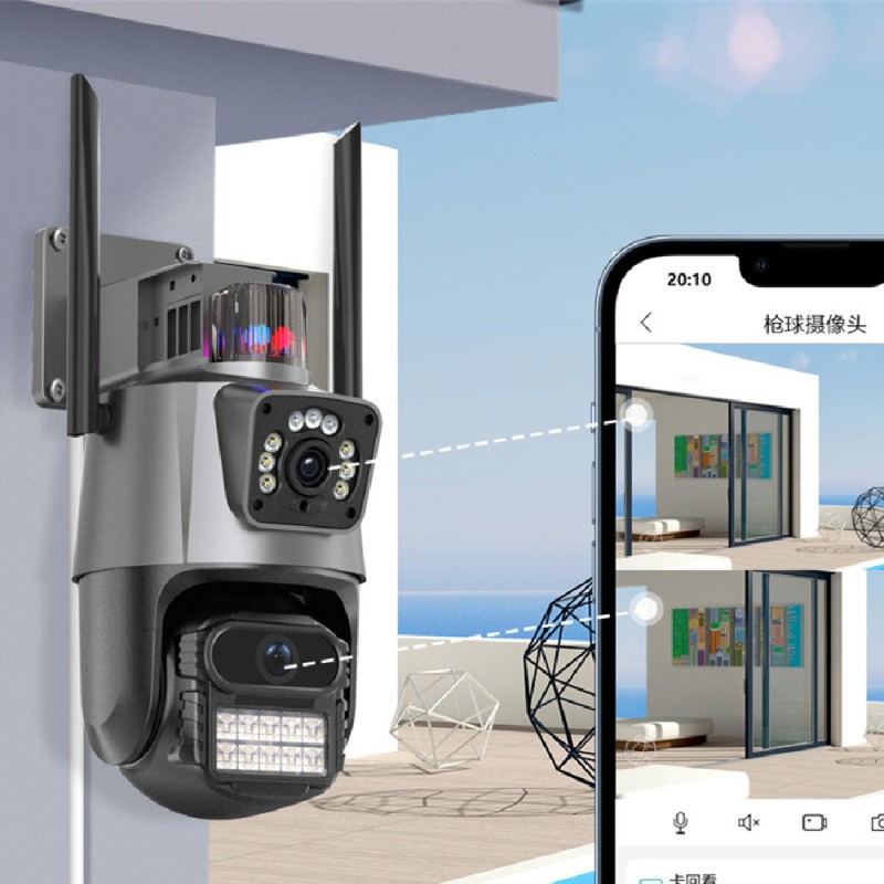 6MP Outdoor Wireless Security Camera – Dual Light Night Vision Alarm